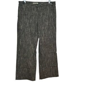 Michael Michael Kors Women’s Lined Linen Blend Pants Size 10 Trouser Brown Black